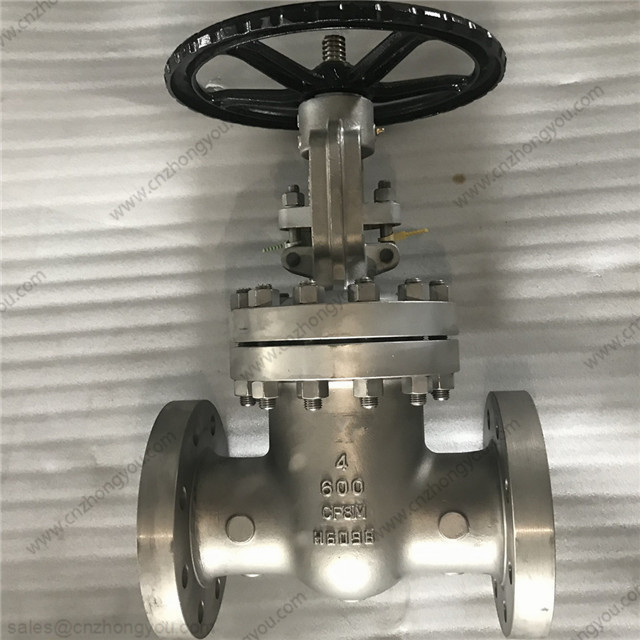 Manual Gate Valve, 4'' 600LB, ASTM A351 CF8M Body, SS316 Trim, RF