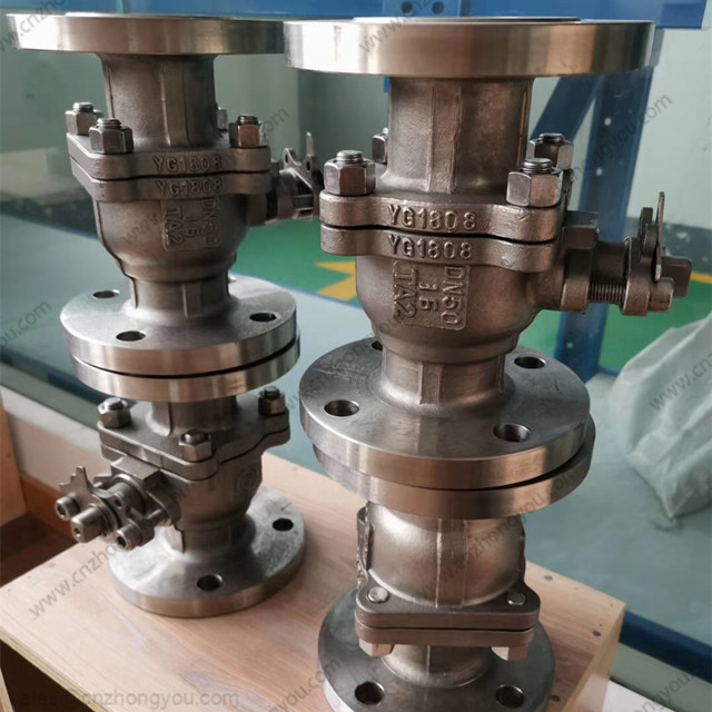 Titanium 2PC Ball Valve, DN50 PN16, Titanium TA2 Body, Ti Ball, RF