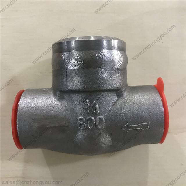 WC Welded Cover Piston Check Valve, 0.75'' 800LB, ASTM A182 F316 Body, ASTM A182 F316 Disc, SW Ends