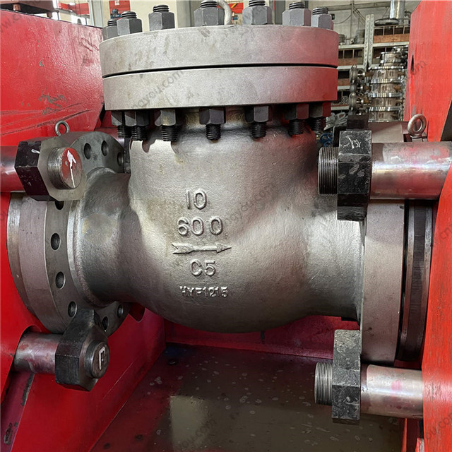 Alloy Steel Swing Check Valve, 10'' 600LB, ASTM A217 C5 Body, C5+STL Trim, RTJ Ends