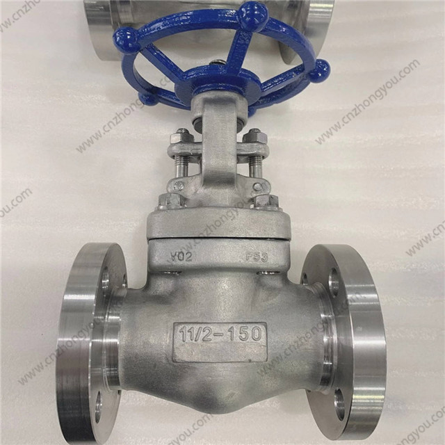 Forged Steel Gate Valve, 1.5'' 150LB, A182 F53 Body, F53+STL12 Trim, RF, Manual