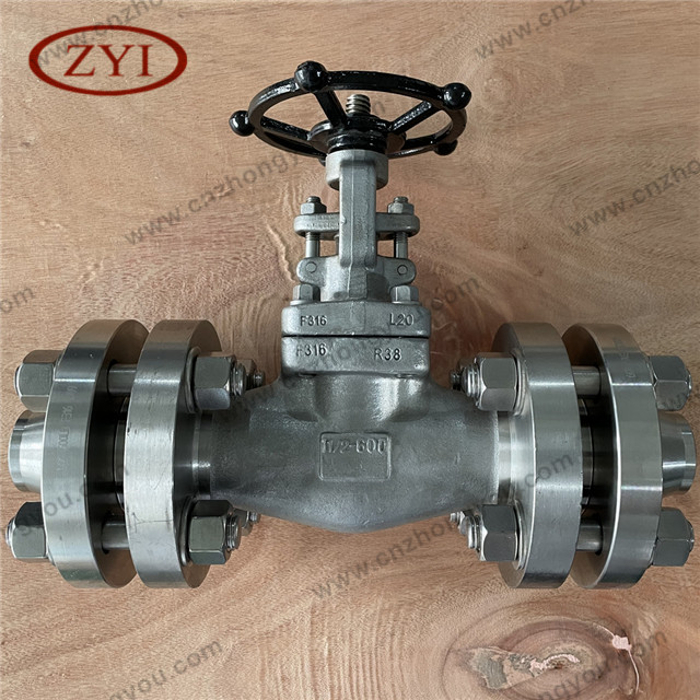 Bolted Bonnet Gate Valve, 1.5'' 600LB, ASTM A182 F316 Body, F316 Trim, Flanged Ends