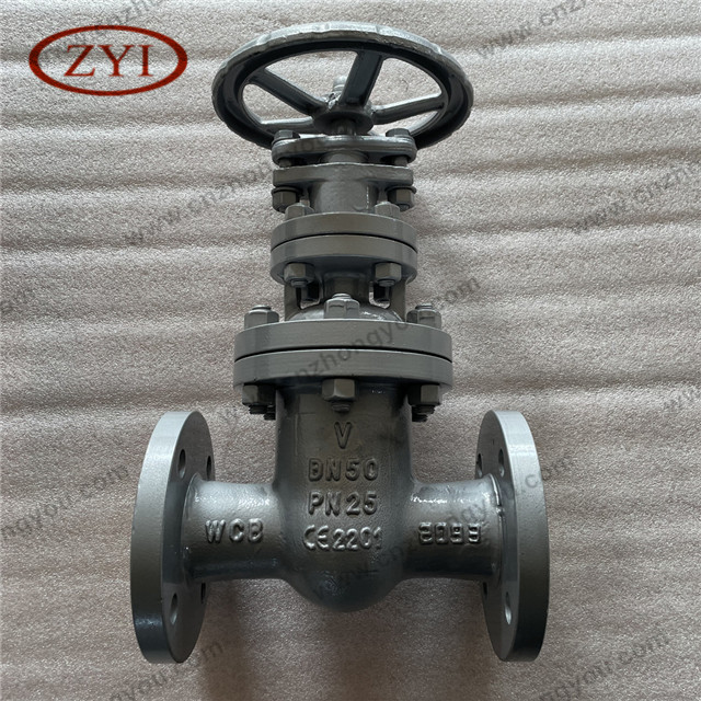 CE Non-rising Stem Gate Valve, DN50 PN25, WCB Body, 410SS Trim, RF ends