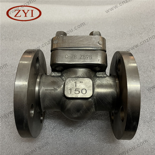 Forged Swing Check Valve, 1'' 150LB, ASTM B367 C-7B Body, Ti Trim, RF Ends