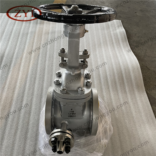 Semi Jacket Gate Valve, 4'' 150LB, ASTM A351 CF8M  Body, SS316 Jacket, RF Ends