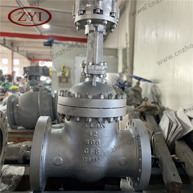 VELAN Gate Valve, 12'' 600LB, ASTM A351 CF8 Body, SS304 Trim, Flanged Ends, Gearbox Operated