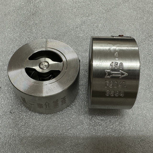 WAFER TYPE DISCO CHECK VALVE, 1'' 150LB, ASTM A182 F904L Body, ASTM A182 F904L Trim