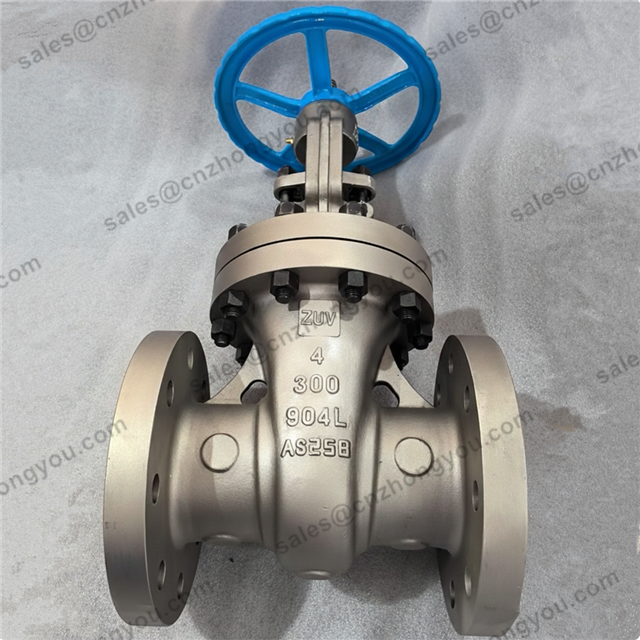 1.4539 904L Gate Valve, 4'' Class 300, 904L Body, 904L Trim, Flanged Ends, Handwheel