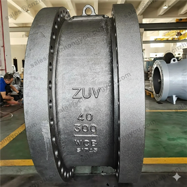 Double Flange Wafer Check Valve, 40'' 300LB, ASTM A216 WCB, CA15 Disk, RF Ends