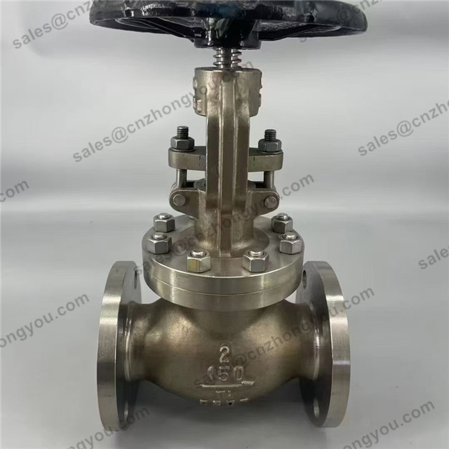 Titanium Ti Globe Valve, 2'' 150LB, Ti Body, Ti Trim, RF Ends, Handwheel