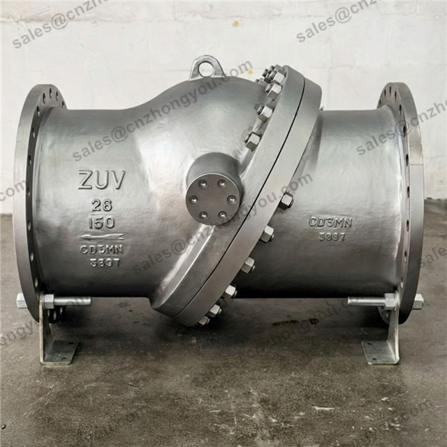 2pcs Tilting Disc Check Valve, 26'' 150LB, ASTM A890 CD3MN Body, CD3MN Trim, RF Ends