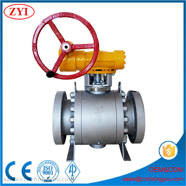 High Quality 3 Pieces Forged Steel ASTM A105 Trunnion Mounted Ball Valve