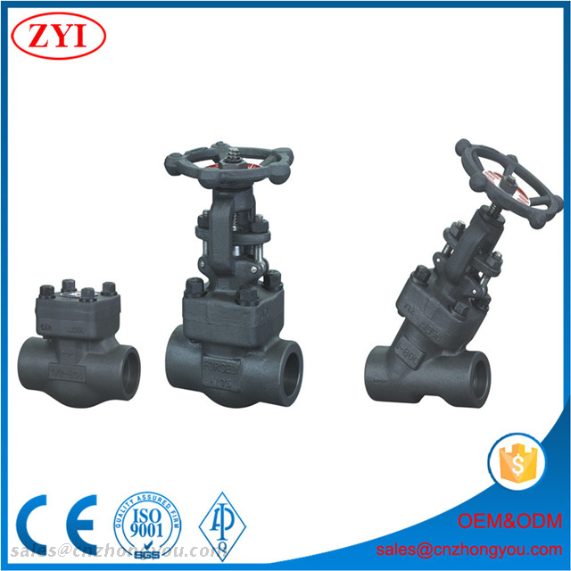 Low Price Small Size Class 800LB Bolted Bonnet Socket Weld Forged Steel Gate Globe Check Valve