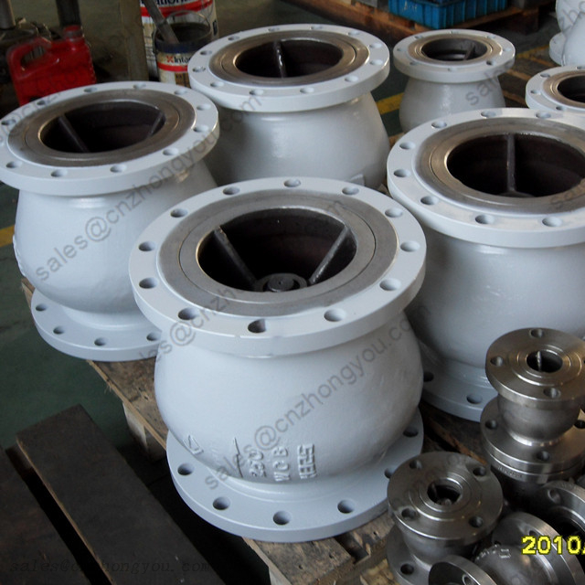 Axial Flow Check Valve DN250 PN16, A216 WCB Body, SS321 Trim, RF Flanged Ends