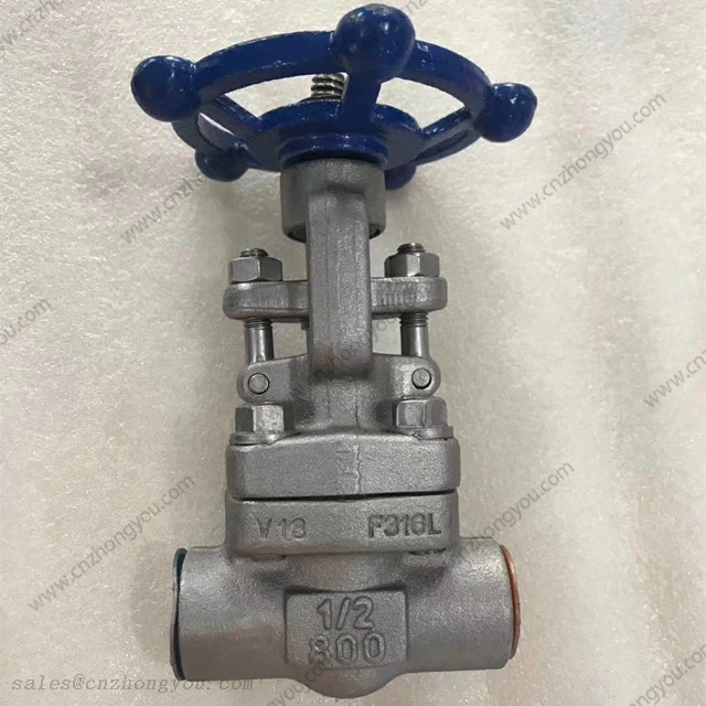 BB GATE VALVE, 0.5'' 800#, ASTM A182 F316L Body, F316L Trim, RC