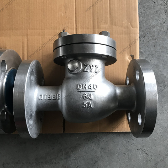 Duplex Stainless Steel 2507 Swing Check Valve, DN40 PN63, 5A Body, 5A Trim, RF Ends