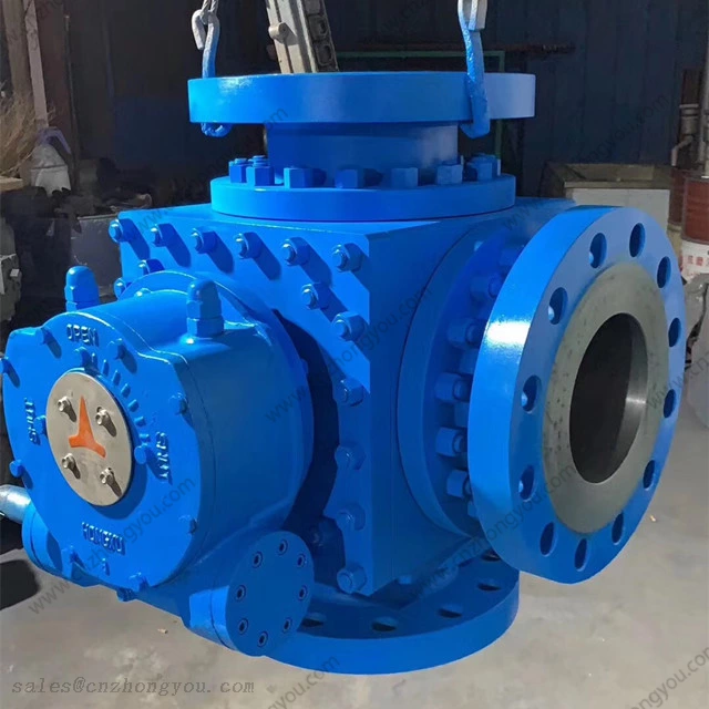 Forged Steel 3-Way Ball Valve, 8'' 900LB, ASTM A105 Body, ASTM A182 F304 Ball, RF