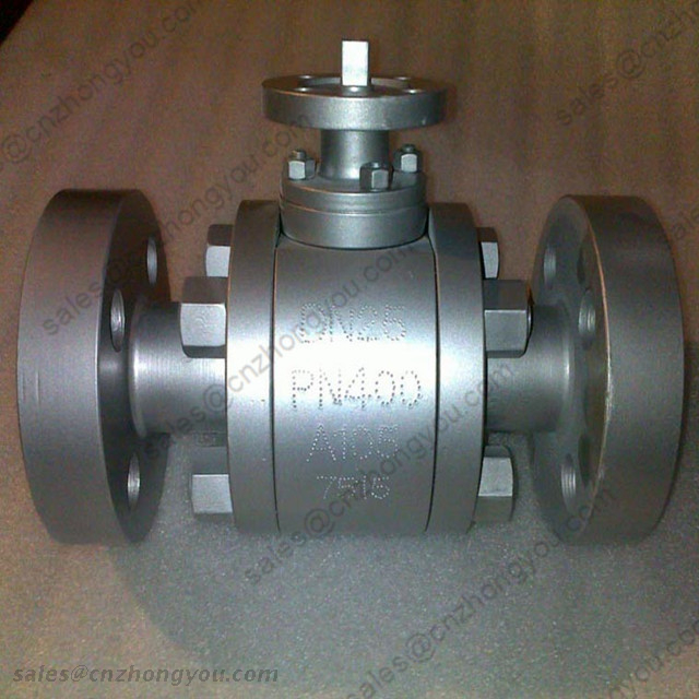 Forged Steel Ball Valve, DN25 PN400, ASTM A105 Body, ASTM A182 F304 Ball, RTJ Ends, Bare Stem