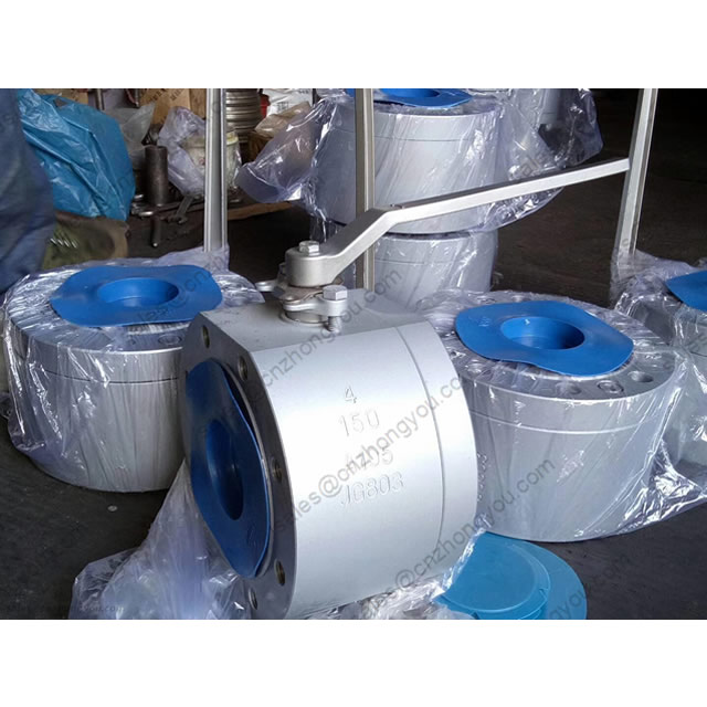 Forged Steel Short Pattern Wafer Ball Valve, 4'' 150LB, ASTM A105, ASTM A105 Ball, RF