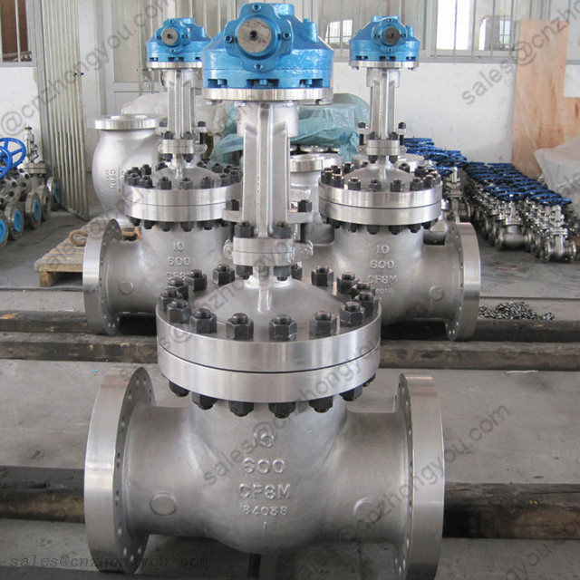 Gearbox Operated Gate Valve 10'' 600LB, ASTM A351 CF8M Body, LMF