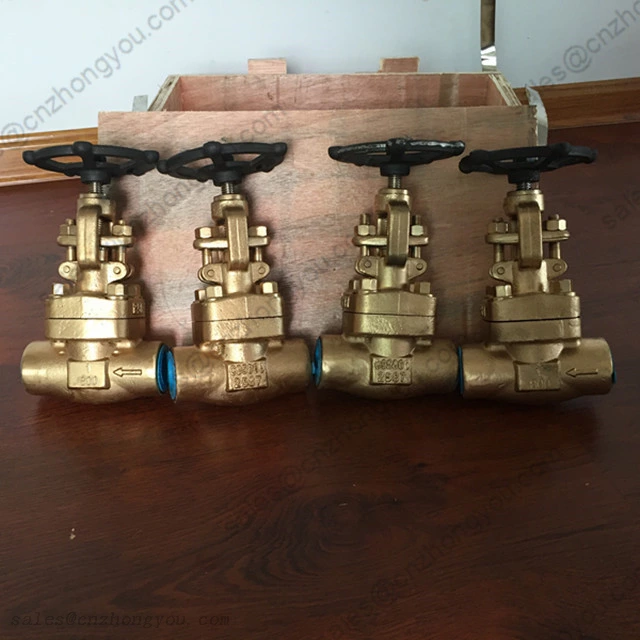 Aluminum Bronze Globe Valve 1'' 800LB, ASTM B148 C95800 Body, Monel Trim, SW