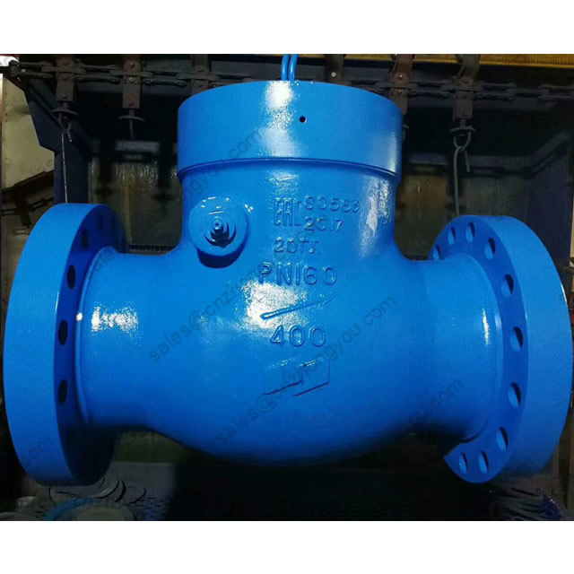 GOST Standard Swing Check Valve, DN400 PN160, ASTM A216 WCB Body, RF Ends