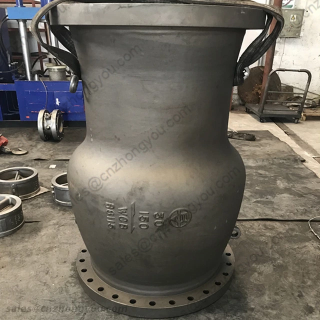Long Series Axial Flow Check Valve, 30Inch 150LB, ASTM A216 WCB Body, SS304 Trim, RF