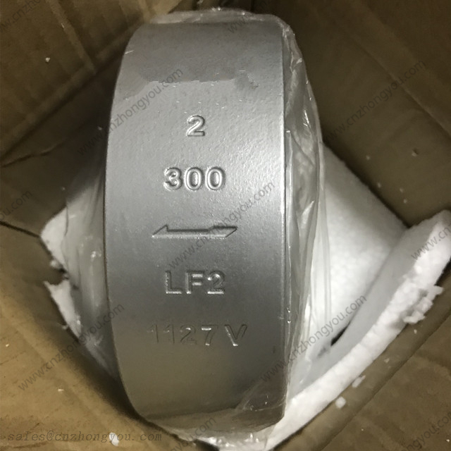 Low Temperature Forged Steel Wafer CHECK VALVE, 2'' 300LB, ASTM A350 LF2 Body, ASTM A350 LF2 Trim, LFF Ends
