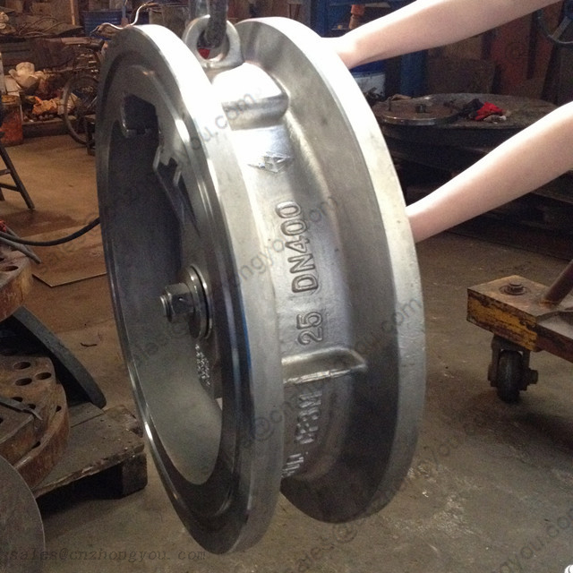 Single Disc Wafer Check Valve DN400 PN25, A351 CF8M Body, RF Connections