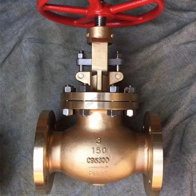 Aluminum Bronze Globe Valve, 3'' 150LB, ASTM B148 C95800 Body, C95800 Trim, RF