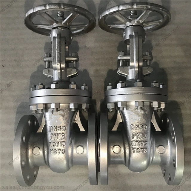 DIN F5 Gate Valve, DN80 PN16, 1.0619 Body, 1.0619 Trim, RF