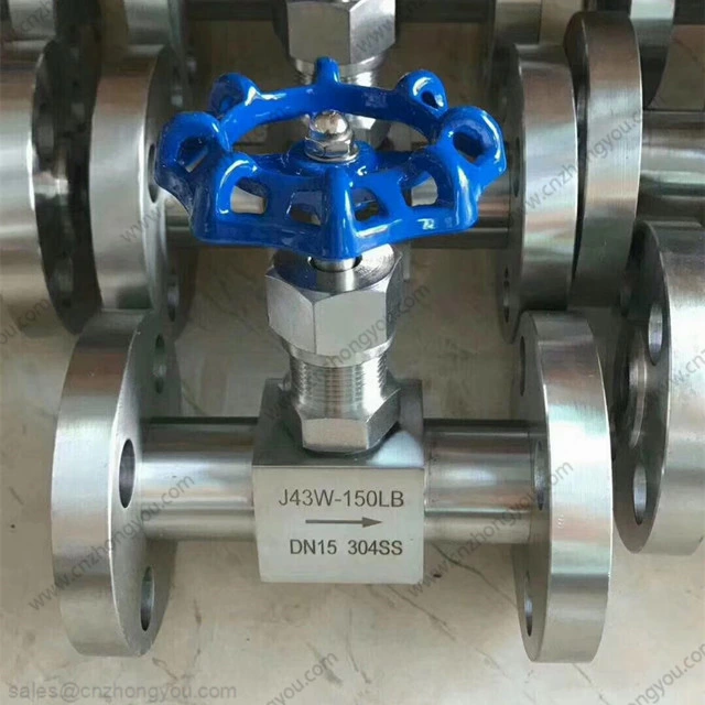 Needle Valve, DN15 150LB, 304SS Body, 304SS Trim, RF ends