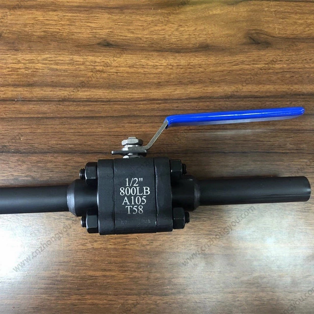 Three Pieces Ball Valve, 0.5'' 800LB, ASTM A105 Body, ASTM A182 F304 Trim, NPT