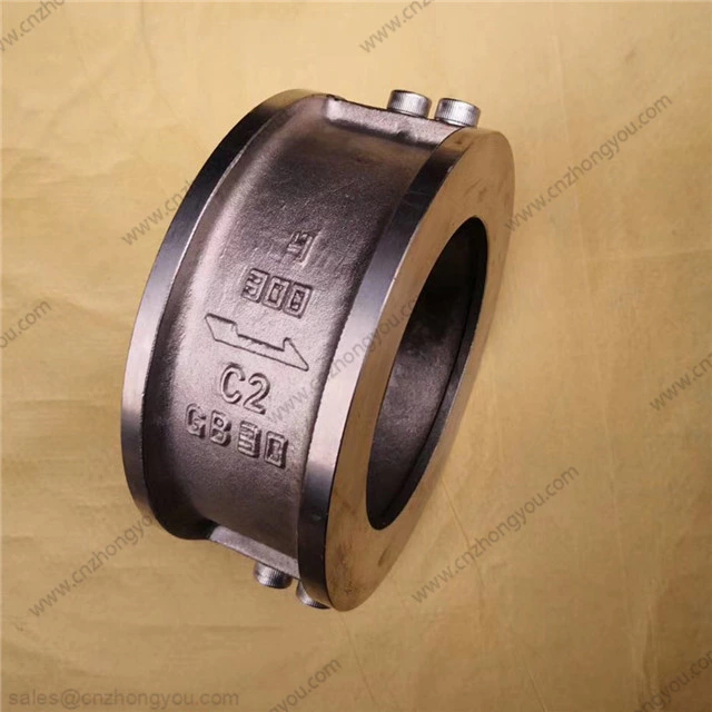 Titanium Double Door Wafer Check Valve, 4'' 300LB, ASTM B367 C2 Body, ASTM B367 C2 Trim