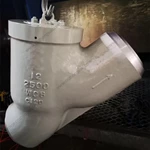 Y Pattern Piston CHECK VALVE, 12'' 2500LB, ASTM A216 WCB Body, 13Cr Trim, BW Ends