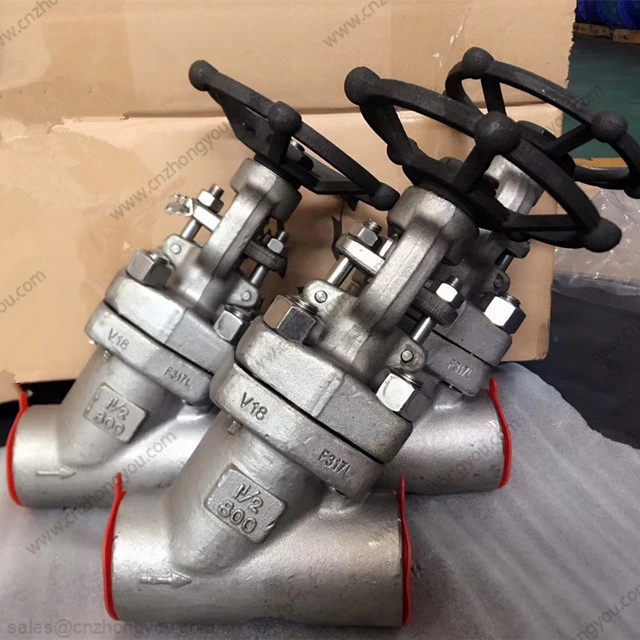 Y Pattern Globe Valve, 1.5'' 800LB, ASTM A182 F317L Body, ASTM A182 F317L Trim, SW ends