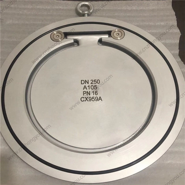 Forged Steel Single Disc Wafer Check Valve, DN250 PN16, A105 Body, F304 Disc, Viton Seat