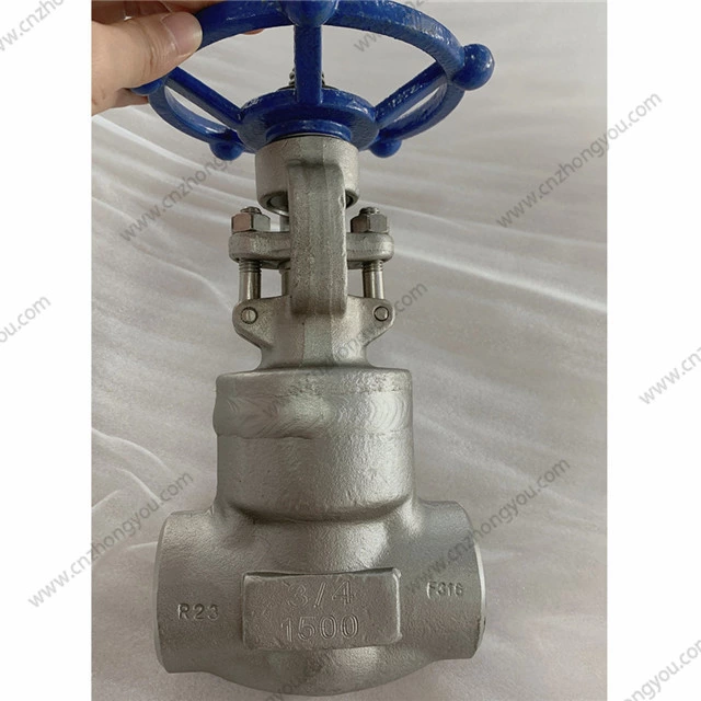 Welded Bonnet WB Gate Valve, 0.75'' 1500LB, A182 F316 Body, F316 Trim, SW