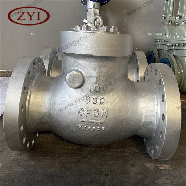 NACE Swing Check Valve, 10'' 900LB, ASTM A351 CF3M Body, SS316L Trim, Flanged Ends