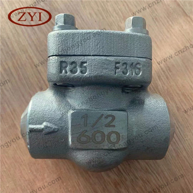 Stainless Steel Piston Check Valve, 0.5'' 600LB, ASTM A182 F316 Body, F316 Trim, BW Ends