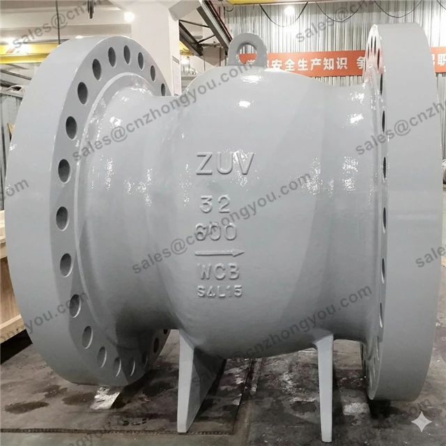 Short Series Axial type Check Valve, 32 inch Class 600#, ASTM A216 WCB Body, 13Cr Trim, Flanged Ends
