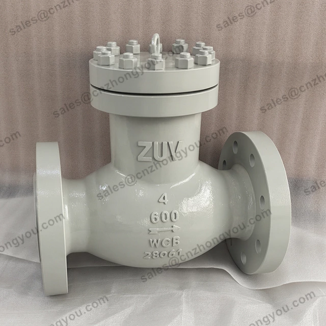 EXTENDED BONNET LIFT CHECK VALVE, 4'' 600LB, ASTM A216 WCB Body, #5 Trim, RF Ends