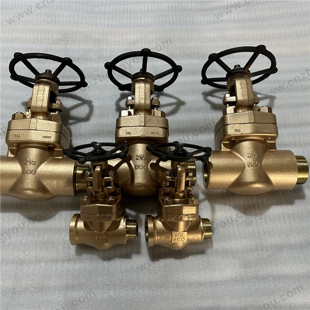 C95500 Nickel Aluminum Bronze Gate Valve, 1.5''~2.5'' 800LB, ASTM B148 C95500 Body, UNS C95500 Trim, NPT.F&NPT.M Ends