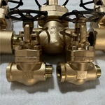 DN40 Aluminum Bronze C95500 Gate Valve, 1.5'' 800LB, ASTM B148 C95500 Body, UNS C95500 Trim, NPT.M&NPT.F