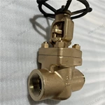 Forged DN65 Aluminum Bronze C95500 Gate Valve, 2.5'' 800LB, ASTM B148 C95500 Body, ASTM B148 C95500 Trim, NPT.F&NPT.M