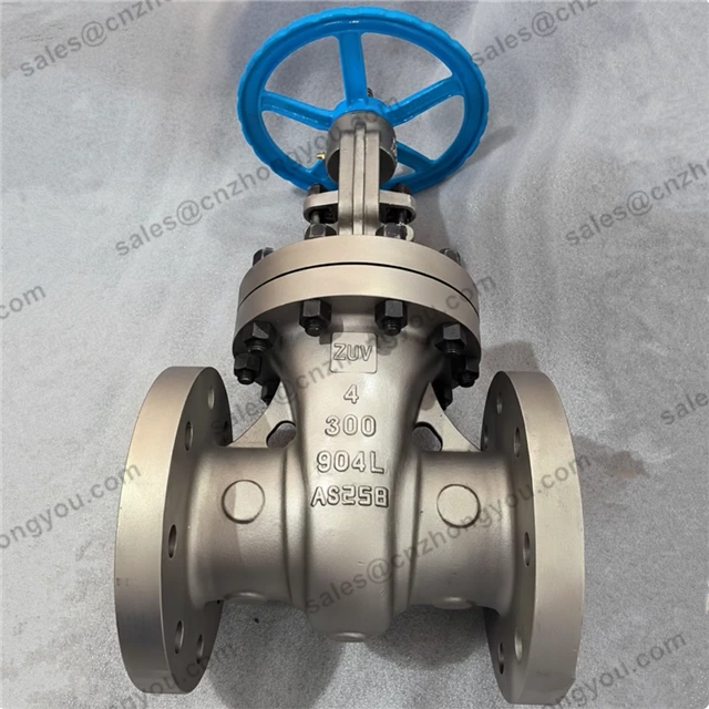 1.4539 904L Gate Valve, 4'' Class 300, 904L Body, 904L Trim, Flanged Ends, Handwheel