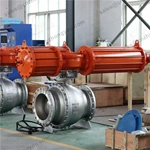 2PC Metal to Metal Ball Valve, DN450 PN16, ASTM A351 CF3M Body, ASTM A182 F316L Ball, Pneumatic operation