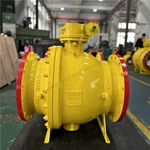 2PCS GOST EAC Ball Valve, DN400 PN16, 20ГЛ Body, LF2 Ball, RF Ends