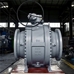 3PCS Carbon Steel Trunnion Mounted Ball Valve, 24'' 150LB, WCB Body, A105 Ball, RF Ends