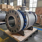 3Pcs Fixed Ball Valve, 24'' 1500LB, ASTM A105 Body, ASTM A105+ENP Ball, Flange Ends